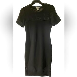 Black MIDI Dress with MESH